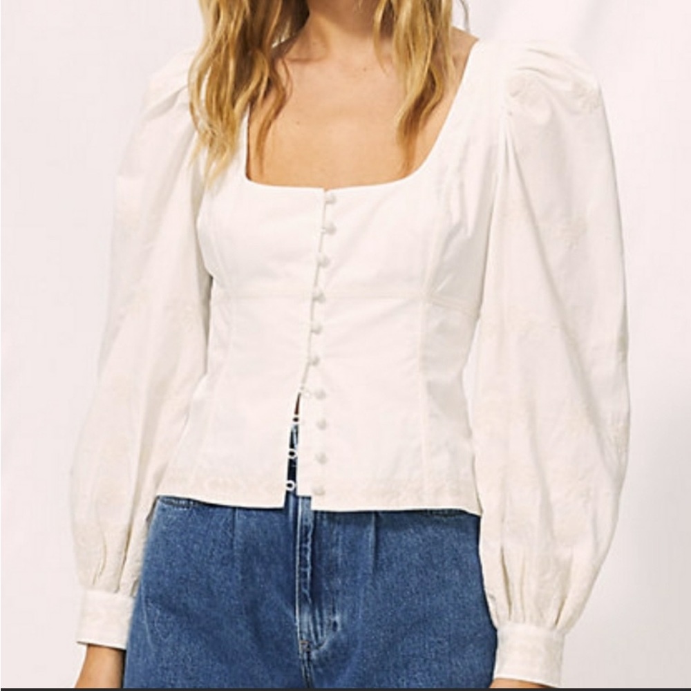 Aritzia Wilfred La Boheme Palo Santo Blouse Size Small